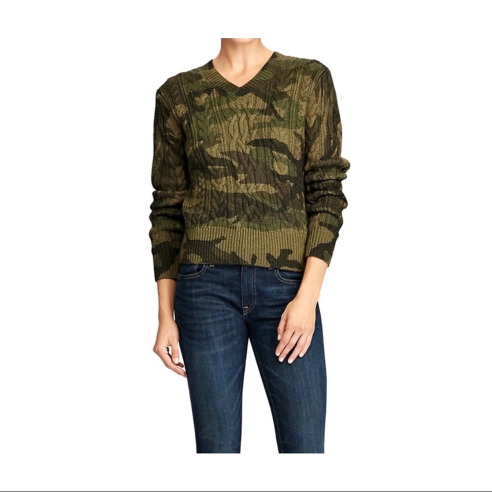 Polo Ralph Lauren Camo Cable Knit Sweater